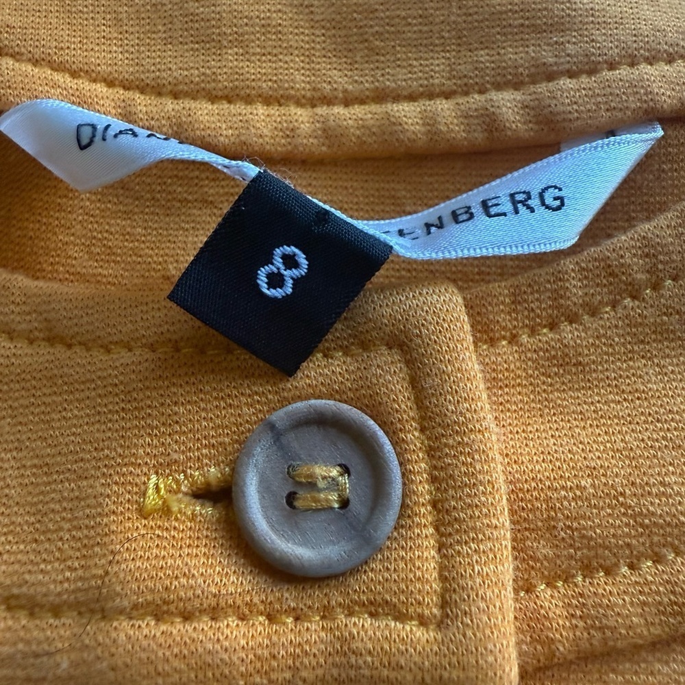 Diane Von Furstenburg dress size 8 trendy mango color - Picture 10 of 10